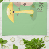 Cute kawaii paddenstoelschimmels cartoon theedoek (Gevouwen)