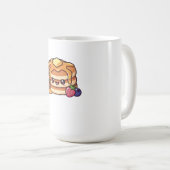 Cute Kawaii Pancake Stack with Syrup and Berries Koffiemok (Voorkant rechts)