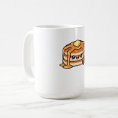 Cute Kawaii Pancake Stack with Syrup and Berries Koffiemok (Voorkant links)