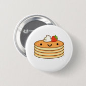 Cute Kawaii Pancakes Ronde Button 5,7 Cm (Voorkant /achterkant)