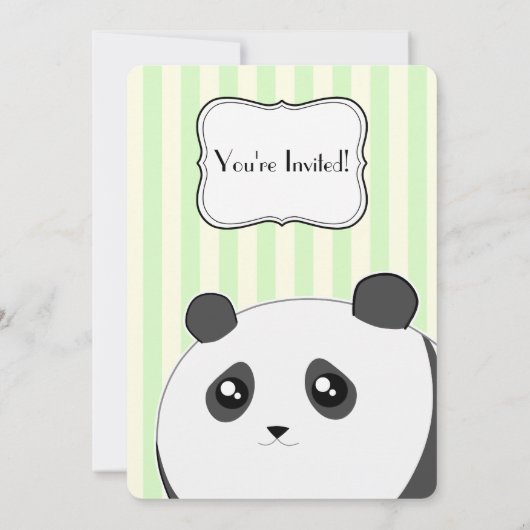 Cute Kawaii panda beer Kaart (Achterkant)