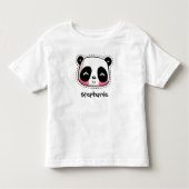 Cute Kawaii Panda Beer met persoonlijke naam Kinder Shirts (Voorkant)