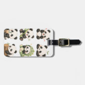 Cute Kawaii Panda Beer Patronen Bagage Label (Voorkant horizontaal)