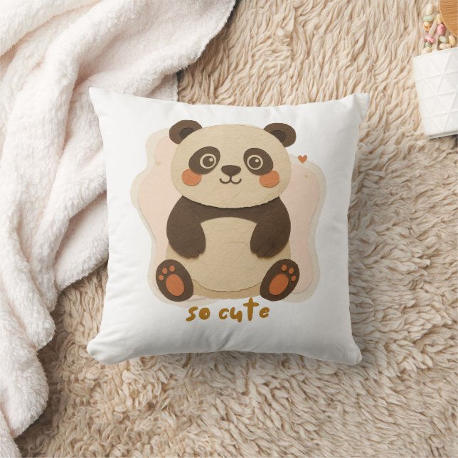 Cute Kawaii Panda Cartoon Kussen (Deken)