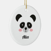 Cute Kawaii Panda Christmas Ornament – Custom Name (Rechts)