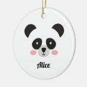 Cute Kawaii Panda Christmas Ornament – Custom Name (Links)