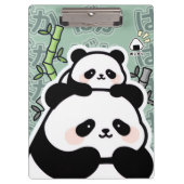 Cute Kawaii Panda Clipboard Klembord (Voorkant)