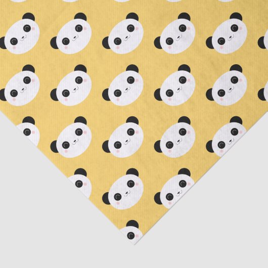 Cute Kawaii Panda Face Pattern-document Tissuepapier (Detail)