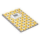 Cute Kawaii Panda Face Pattern Personalized Notitieboek (Rechterzijde)