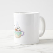 Cute Kawaii Panda in Tea Mug Illustration Grote Koffiekop (Voorkant rechts)