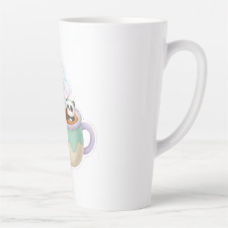 Cute Kawaii Panda in Tea Mug Illustration Latte Mok
