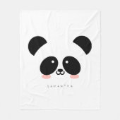 Cute Kawaii Panda | Jouw namen toevoegen Fleece Deken (Voorkant)