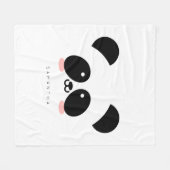 Cute Kawaii Panda | Jouw namen toevoegen Fleece Deken (Voorkant (Horizontaal))