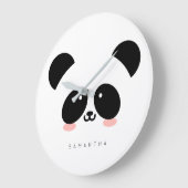 Cute Kawaii Panda | Jouw namen toevoegen Grote Klok (Hoek)
