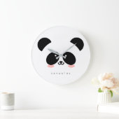 Cute Kawaii Panda | Jouw namen toevoegen Grote Klok (Huis)