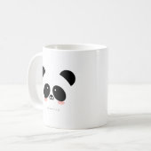 Cute Kawaii Panda | Jouw namen toevoegen Koffiemok (Voorkant links)