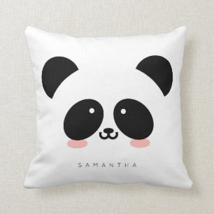 Cute Kawaii Panda   Jouw namen toevoegen Kussen