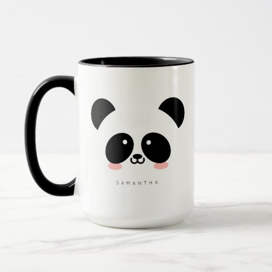 Cute Kawaii Panda | Jouw namen toevoegen Mok (Links)