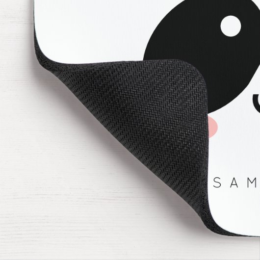 Cute Kawaii Panda | Jouw namen toevoegen Muismat (Hoek)