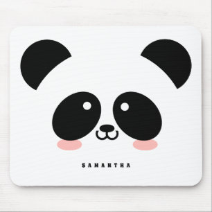 Cute Kawaii Panda   Jouw namen toevoegen Muismat