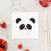 Cute Kawaii Panda | Jouw namen toevoegen Servet (Insitu)