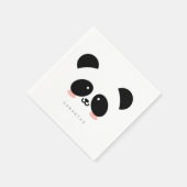 Cute Kawaii Panda | Jouw namen toevoegen Servet (Hoek)