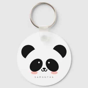 Cute Kawaii Panda   Jouw namen toevoegen Sleutelhanger