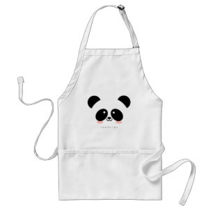 Cute Kawaii Panda   Jouw namen toevoegen Standaard Schort