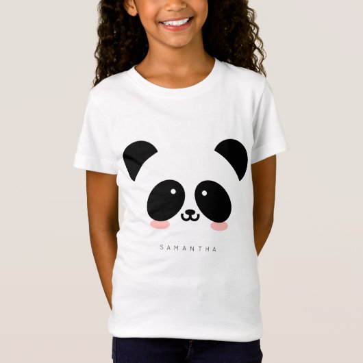 Cute Kawaii Panda | Jouw namen toevoegen T-shirt (Voorkant)