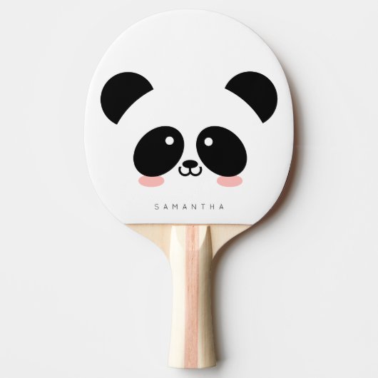 Cute Kawaii Panda | Jouw namen toevoegen Tafeltennisbatje (Voorkant)