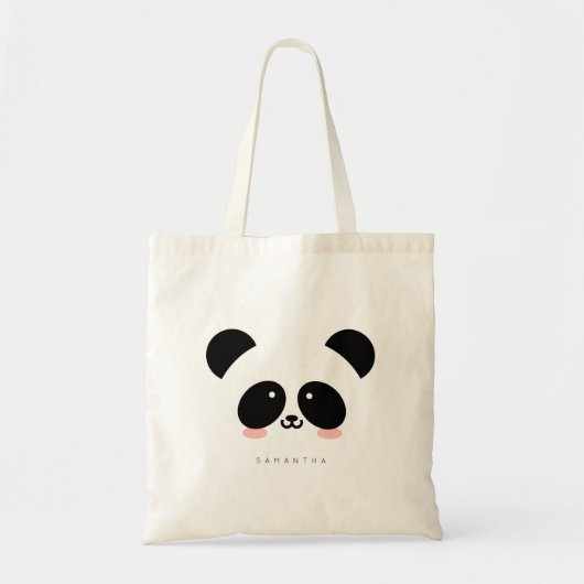 Cute Kawaii Panda | Jouw namen toevoegen Tote Bag (Voorkant)