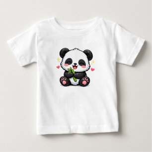 Cute Kawaii Panda Kids T-Shirt Schattige Cartoon