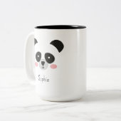 Cute Kawaii Panda Mok – Aangepaste Naam Ontwerp (Voorkant links)
