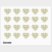 Cute Kawaii Panda Pattern | Bamboo Pastel  Hart Sticker (Vel)
