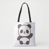 Cute Kawaii Panda Tote Bag 🐼👜 (Voorkant)