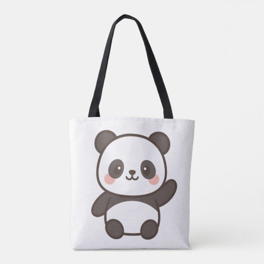 Cute Kawaii Panda Tote Bag 🐼👜 (Achterkant)