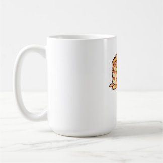 Cute Kawaii Pannenkoekenstapel met Stroop en Besse Koffiemok