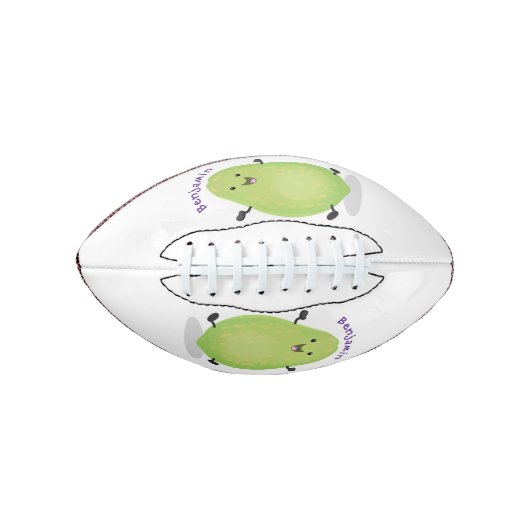 Cute kawaii papaya paw cartoon illustratie american football (Voorkant)