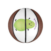 Cute kawaii papaya paw cartoon illustratie basketbal (Verticaal)