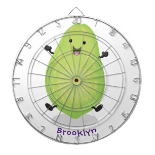 Cute kawaii papaya paw cartoon illustratie dartbord