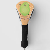 Cute kawaii papaya paw cartoon illustratie golfheadcover (Voorkant)