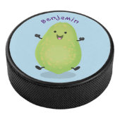 Cute kawaii papaya paw cartoon illustratie hockey puck (3/4)