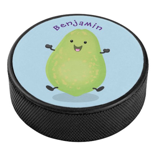 Cute kawaii papaya paw cartoon illustratie hockey puck (3/4)