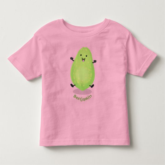 Cute kawaii papaya paw cartoon illustratie kinder shirts (Voorkant)
