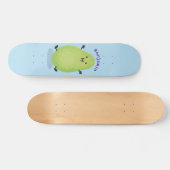 Cute kawaii papaya paw cartoon illustratie persoonlijk skateboard (Horizontaal)