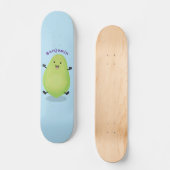 Cute kawaii papaya paw cartoon illustratie persoonlijk skateboard (Voorkant)