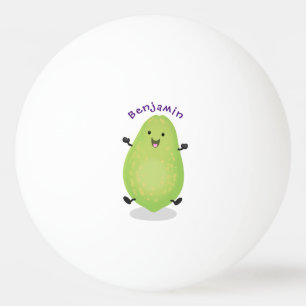 Cute kawaii papaya paw cartoon illustratie pingpongbal