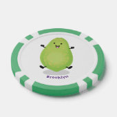 Cute kawaii papaya paw cartoon illustratie poker chips (Enkel)