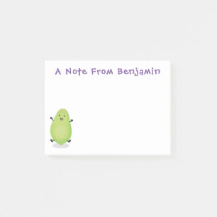 Cute kawaii papaya paw cartoon illustratie post-it® notes