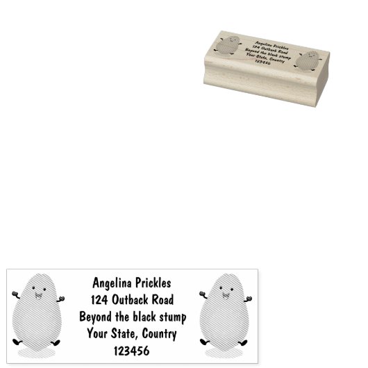 Cute kawaii papaya paw cartoon illustratie rubberstempel (Gestempeld)